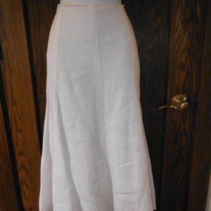 Gap White Linen Long Skirt